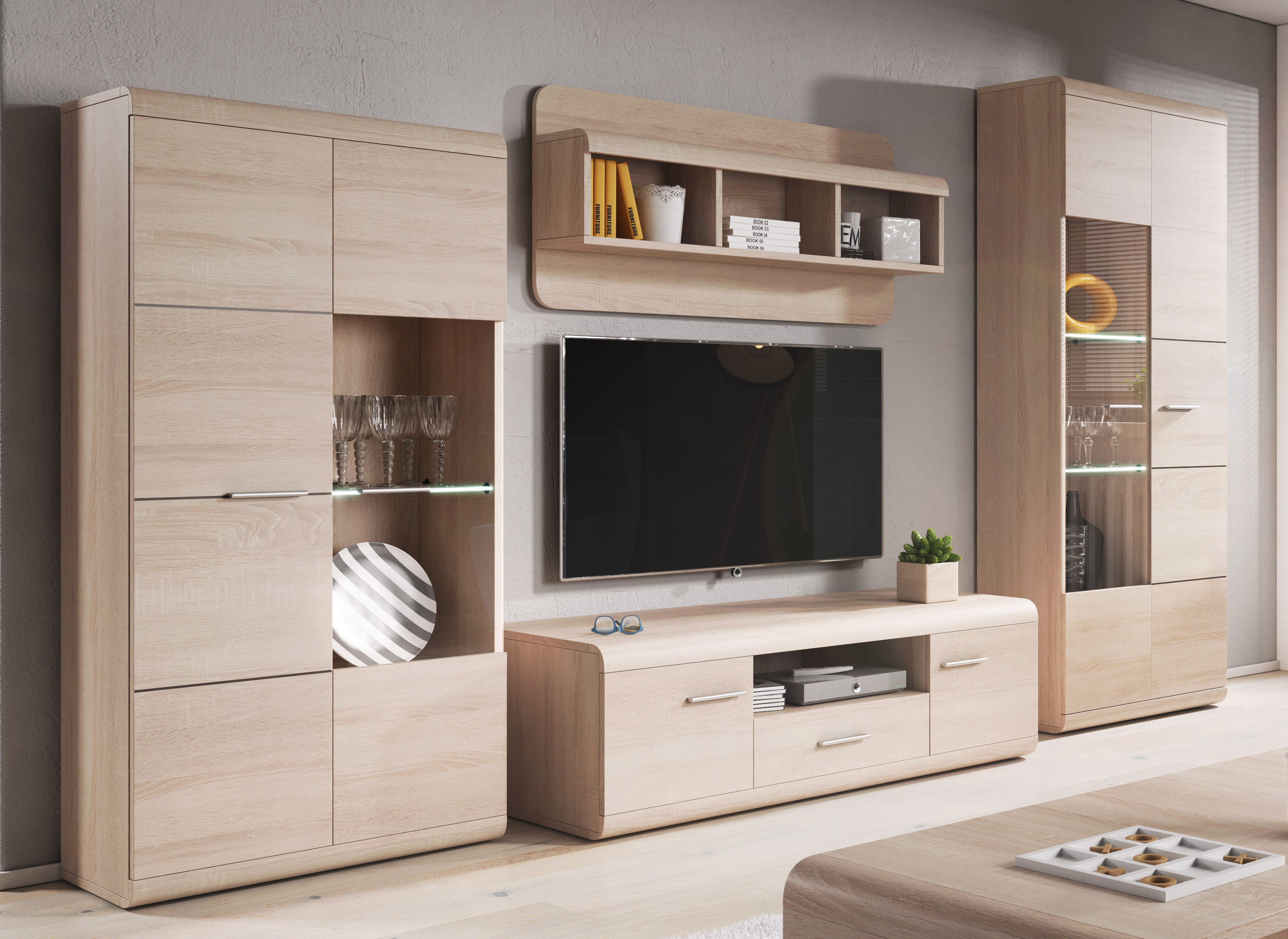 Meblościanka Link dąb sonoma