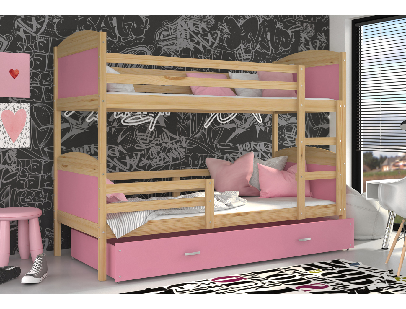 Łóżko piętrowe Mateusz 80x190