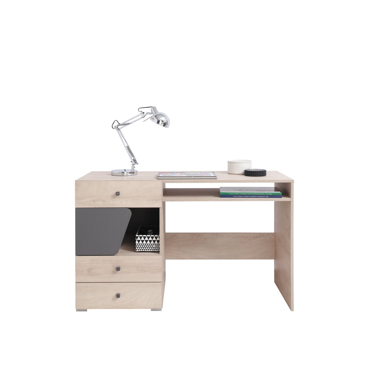 biurko 125 z szufldami Delta 09 do nauki młodzieżowe dla ucznia dzieci