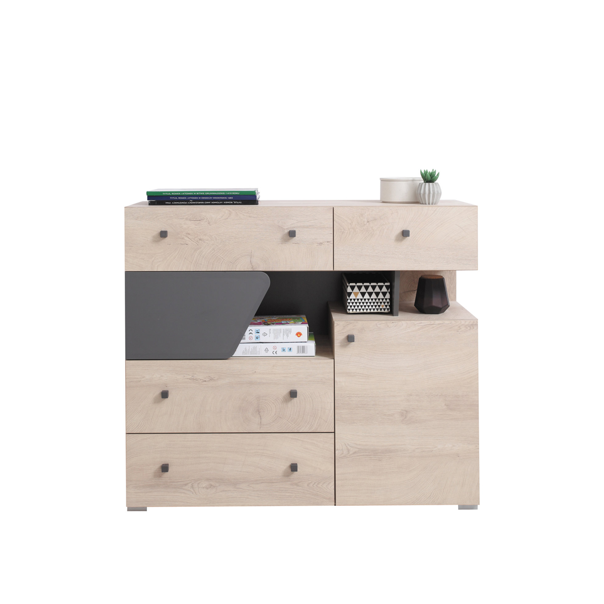 komoda 110 nowoczesna Delta 11 szafka szuflady półki do sypialni pokoju