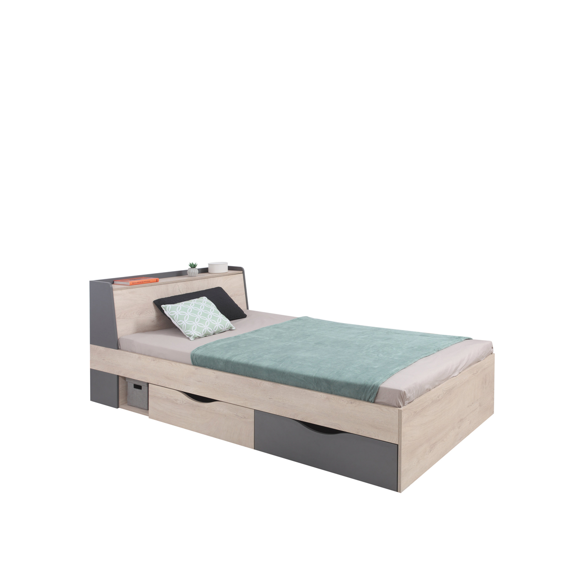 łóżko 120x200 pojedyncze Delta 15 duże szerokie 120 młodzieżowe dzieci