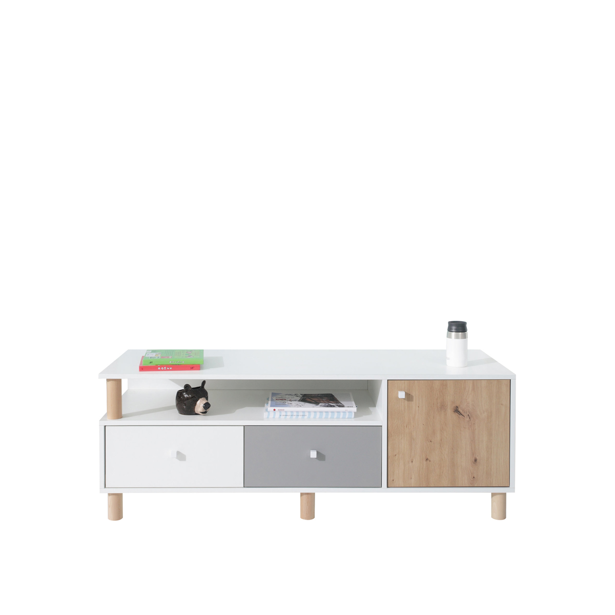 szafka 140 rtv na nóżkach Faro 08 z szufladami stolik pod telewizor