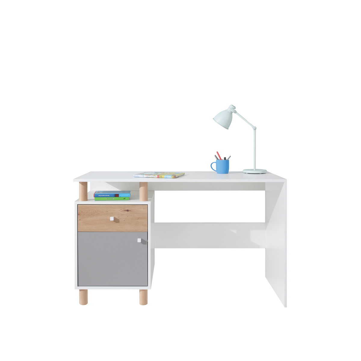 biurko 125 z szafką szufladą Faro 09 duże młodzieżowe dla dzieci ucznia