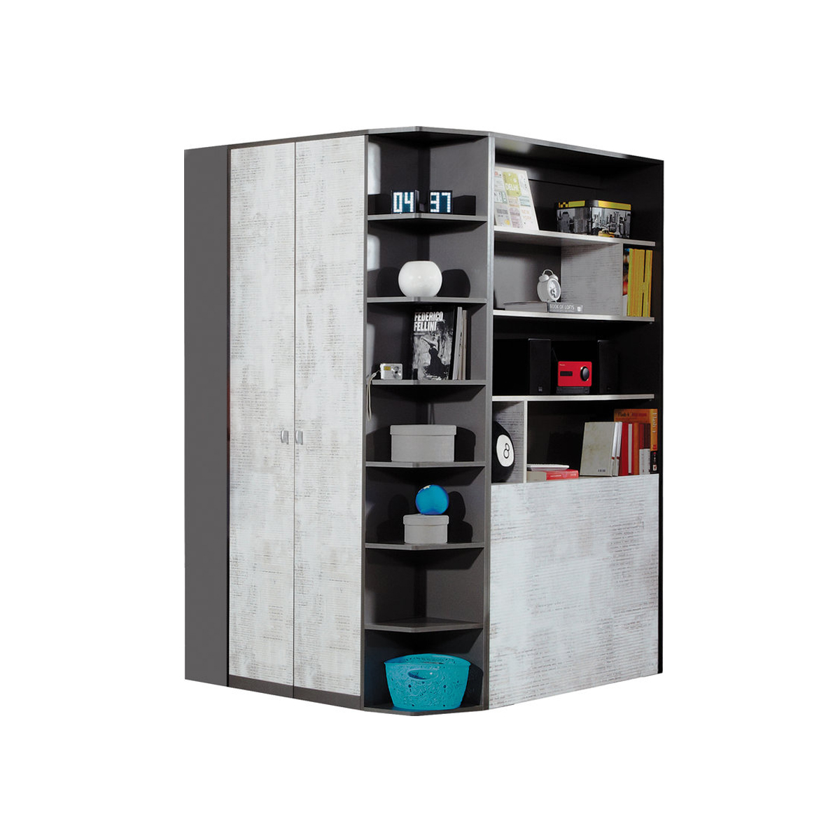 szafa 135 narożna duża Tablo 01 L/P garderoba rogowa młodzieżowa