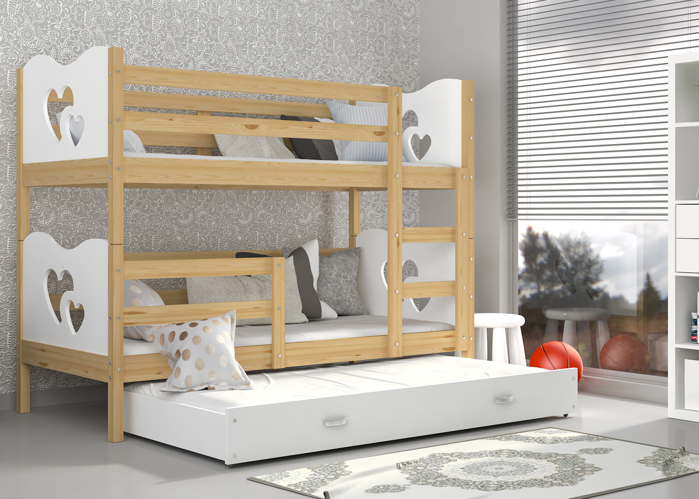 Łóżko 3-osobowe Max 03 80x190