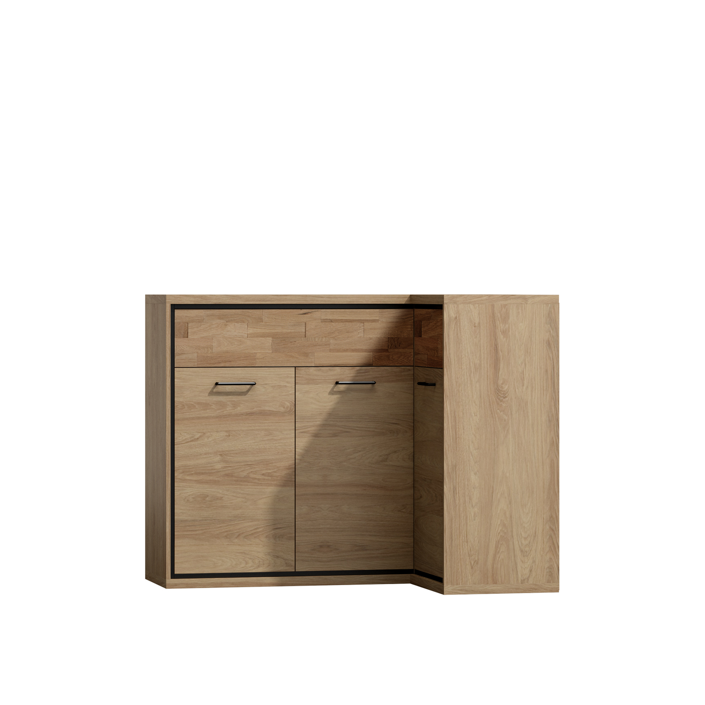 komoda 127 ,5 narożna Mediolan JST 15 szafka duża rogowa szufladami