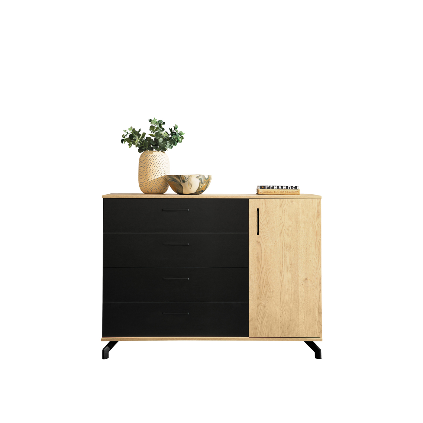 komoda 120 z szufladami Madison 10 szafka na nóżkach nowoczesna