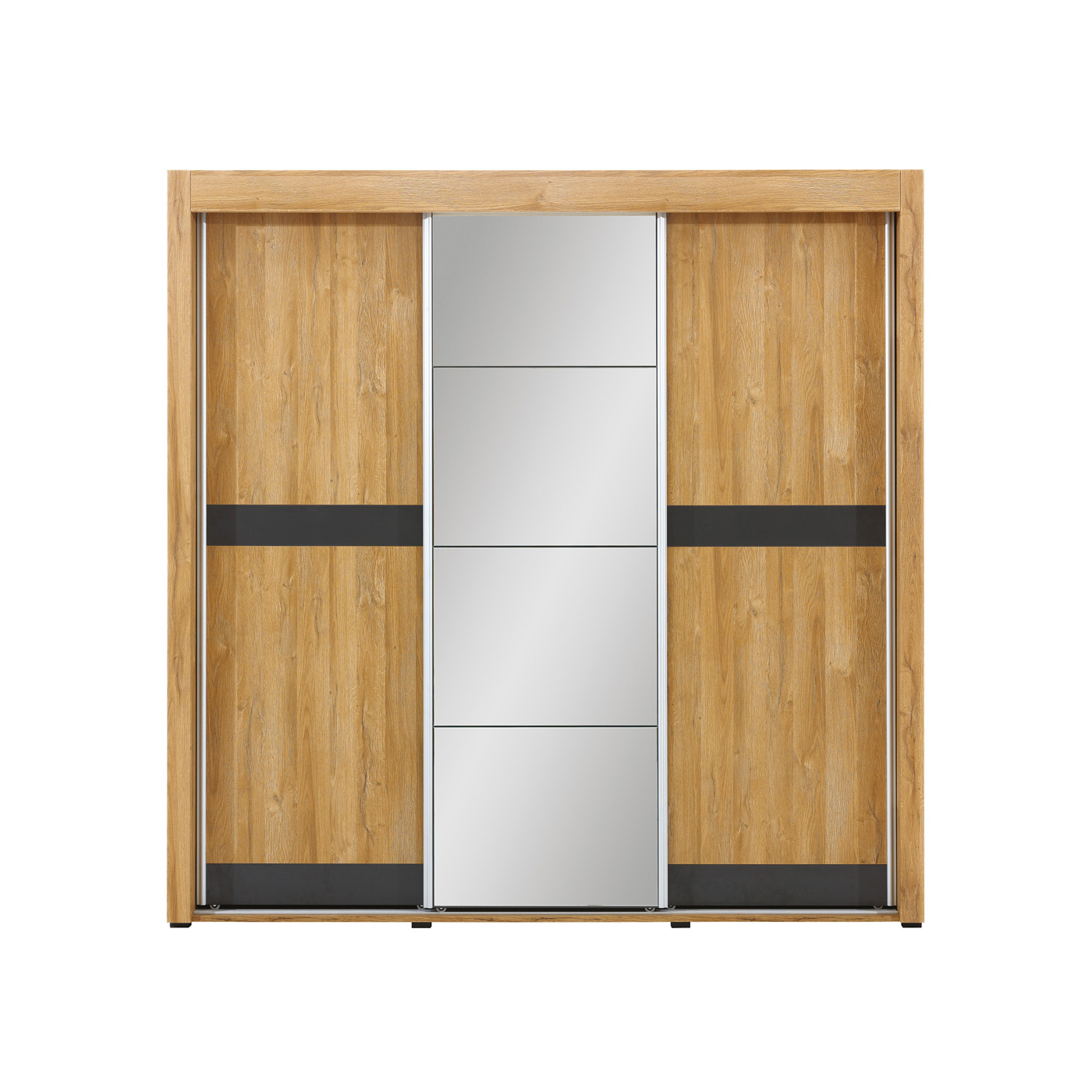 szafa 234 z lustrem York Y9 duża szeroka przesuwna półki drążki na wieszaki