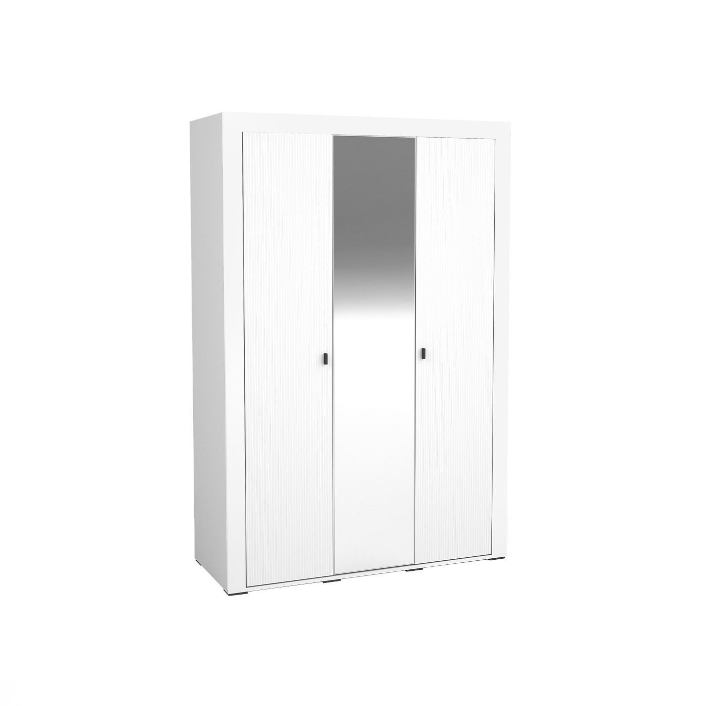 szafa 137 z lustrem półkami drążkiem Mossa 02 nowoczesna biała