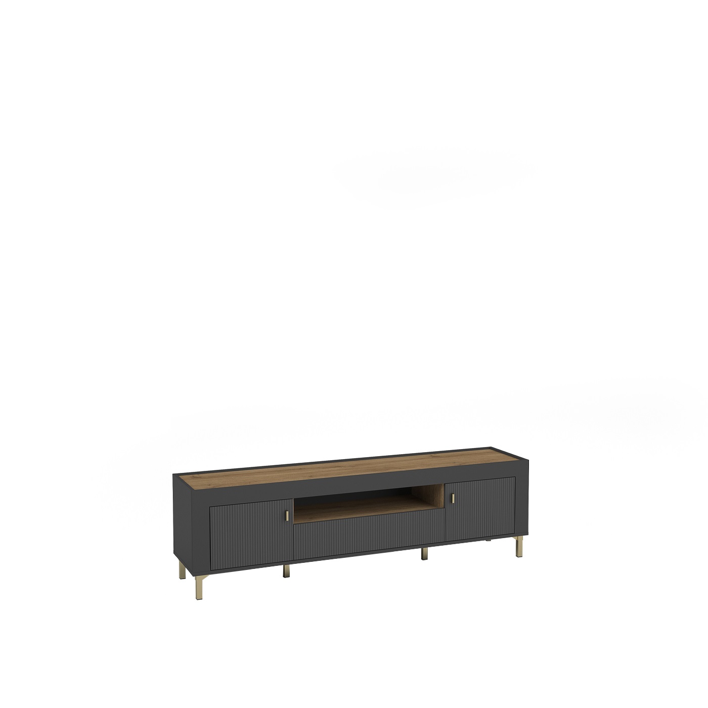 szafka 177 rtv wisząca stojąca Mossa 08 stolik pod telewizor czarna