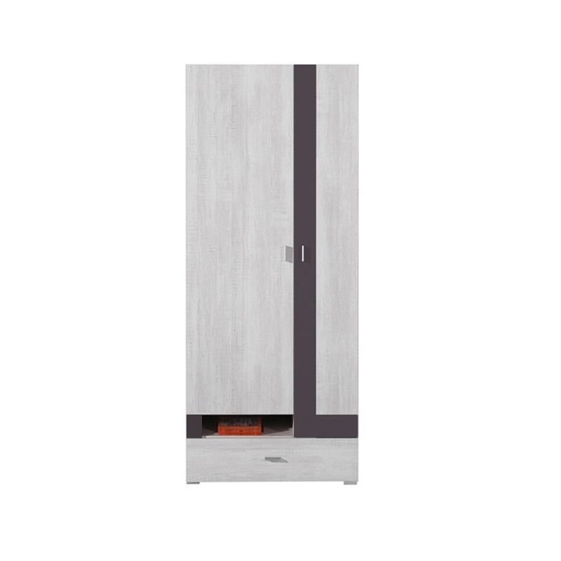 szafa 80 ubraniowa Next NX-3 dwudrzwiowa szara młodzieżowa dzieci