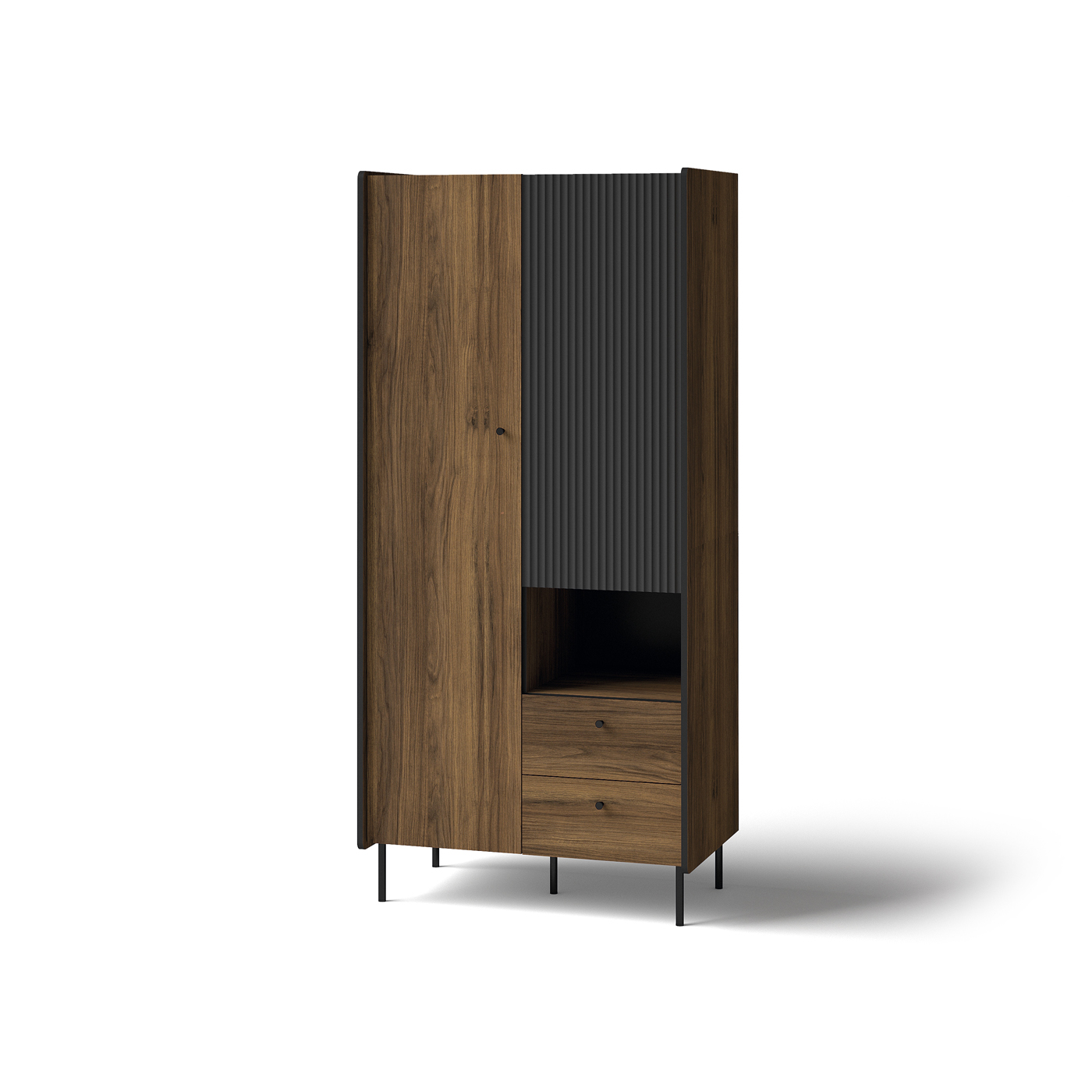 szafa 88 ,2 z szufladami na nóżkach frezwana Prestigo 01 nowoczesna