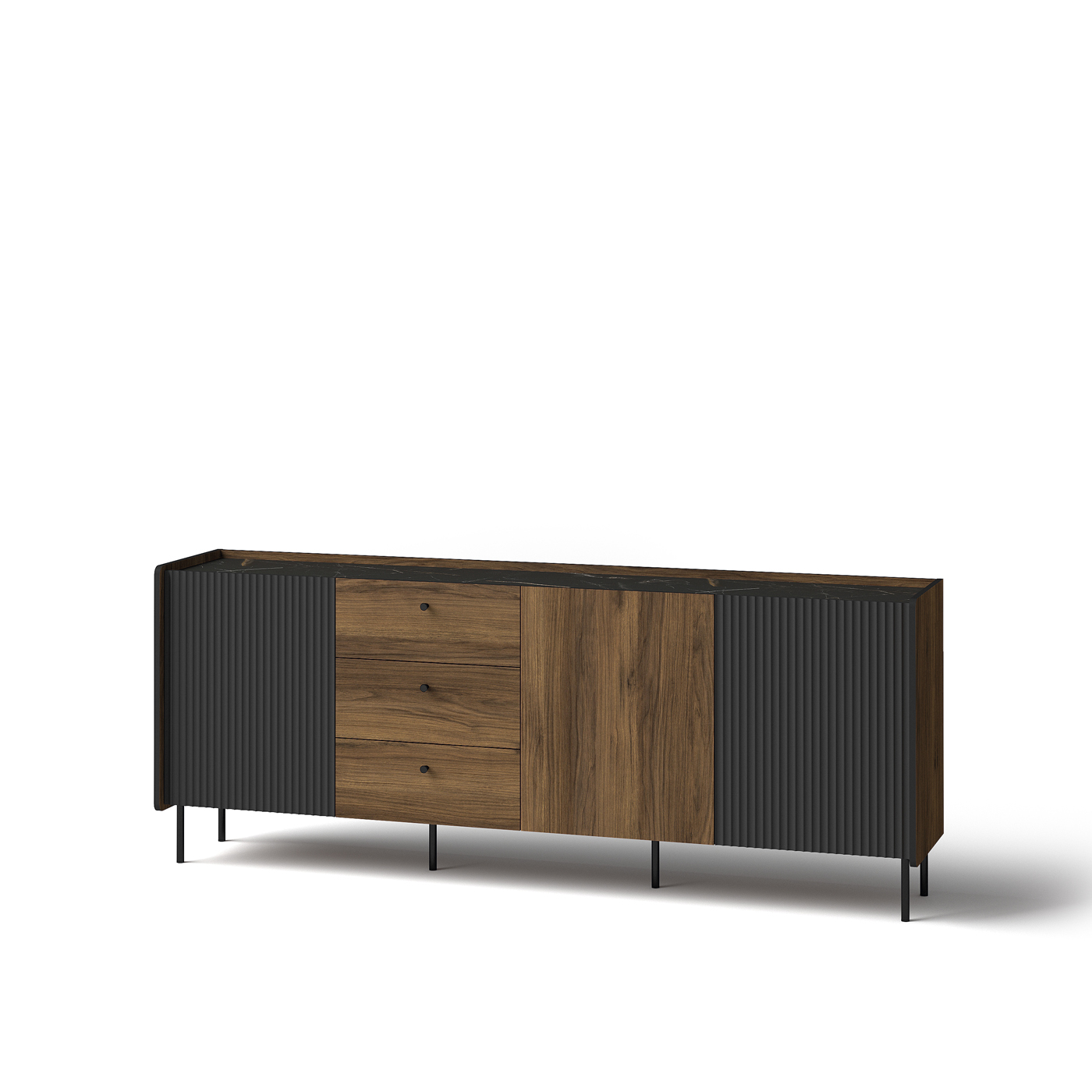 komoda 200 szuflady drzwi Prestigo 06 szeroka duża szafka nowoczesna