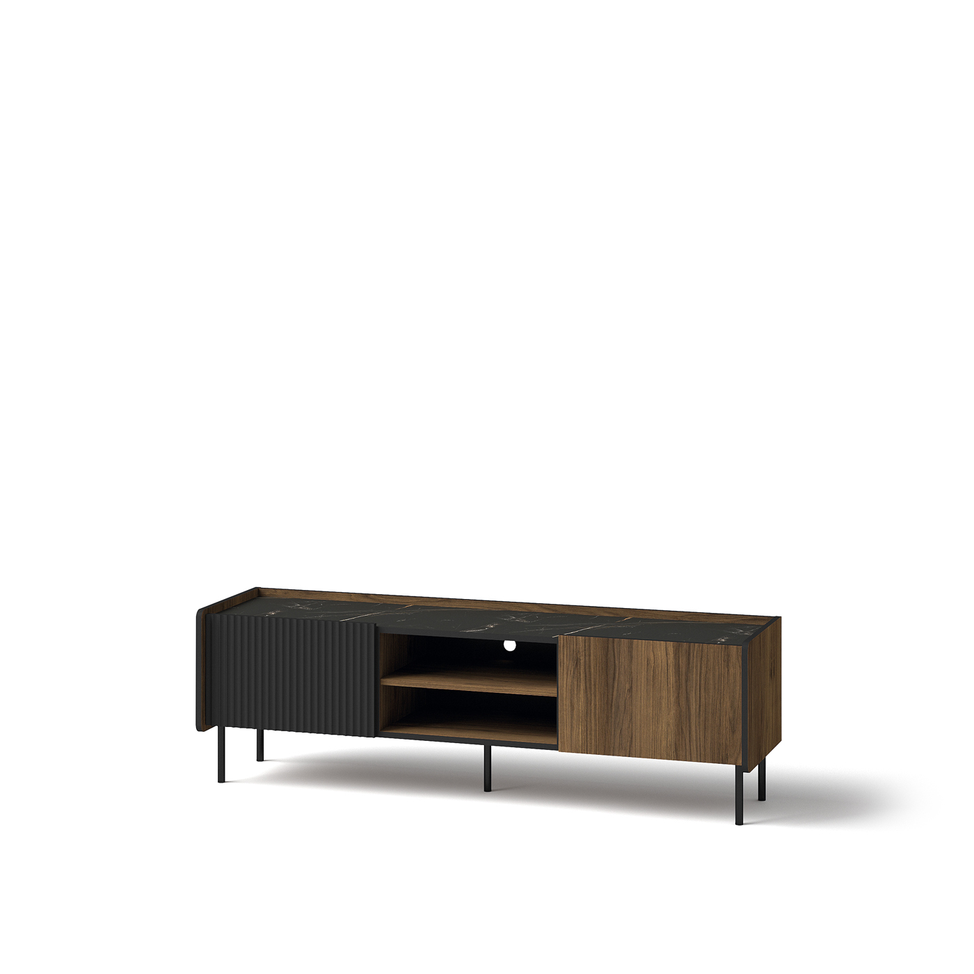 szafka 150 rtv na nóżkach frezowana Prestigo 07 stolik telewizyjny loft