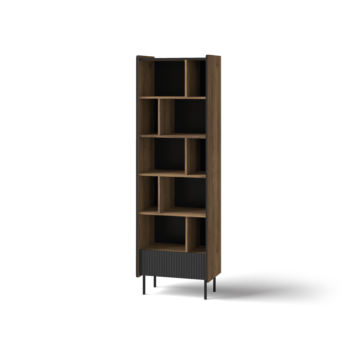 regał 59 z nóżkami szufladą Prestigo 10 otwarty słupek loft nowoczesny