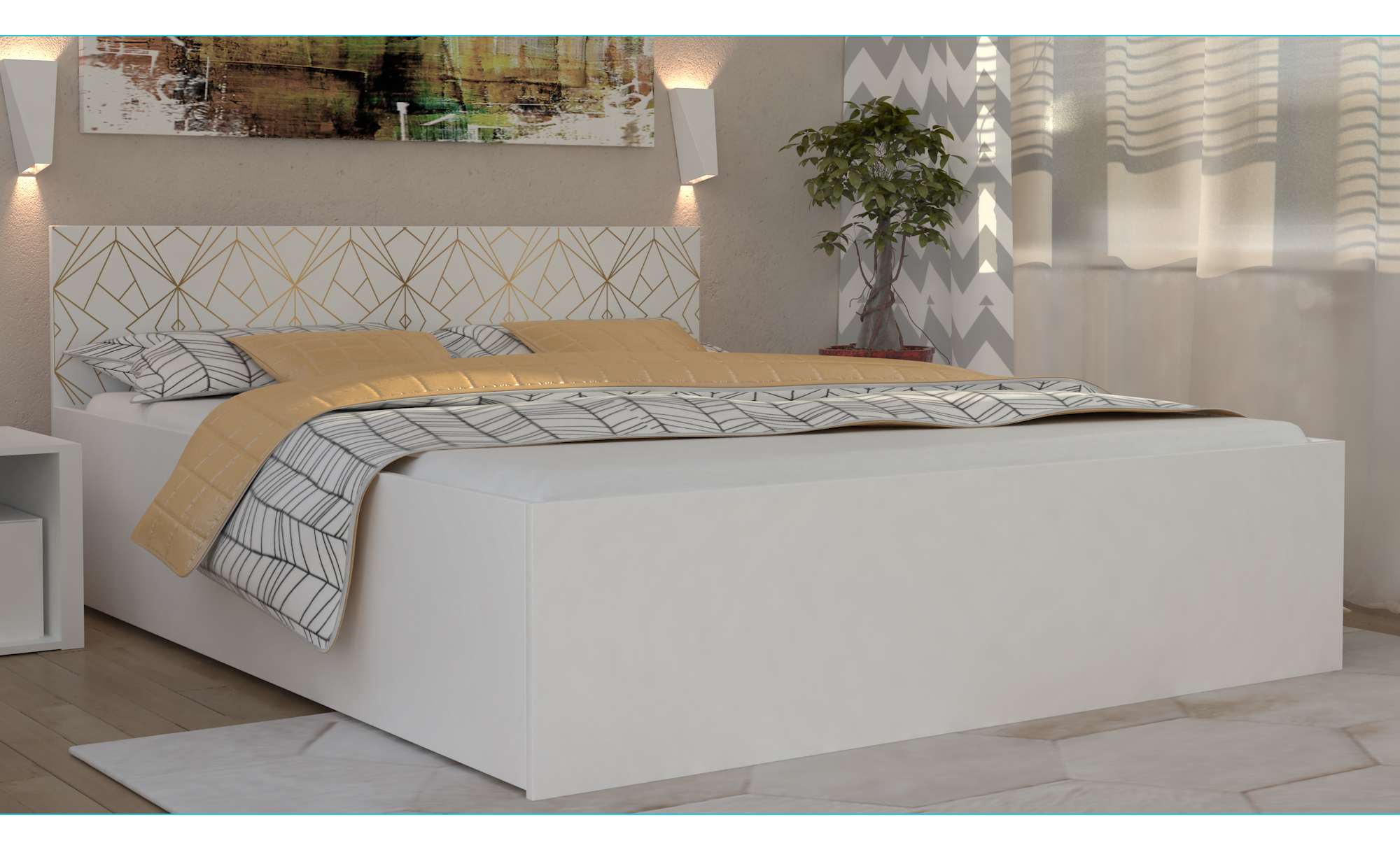 Łóżko Panama Grafika