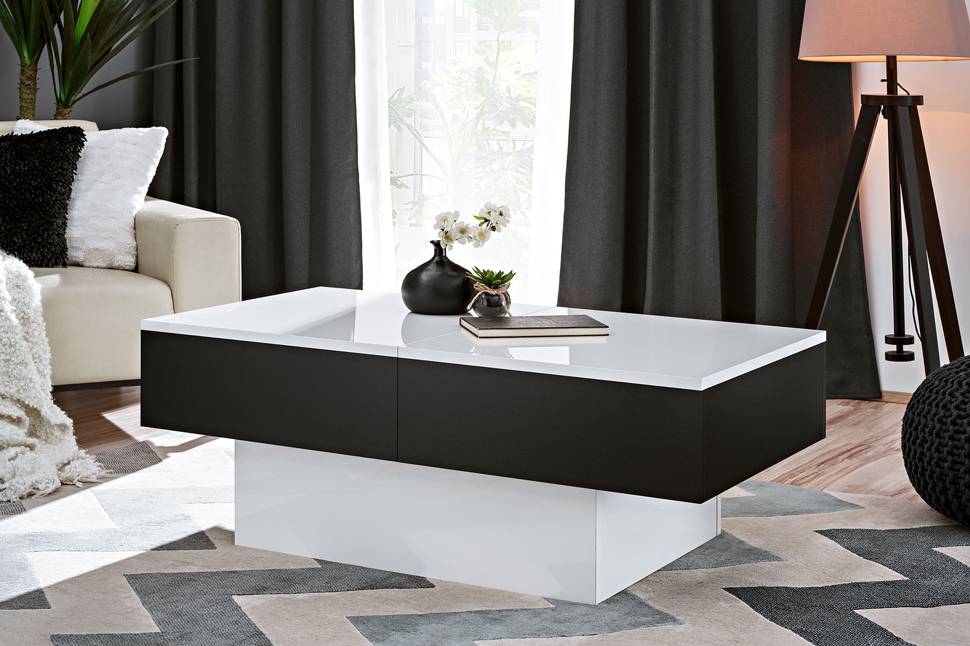 Ława stolik kawowy Slide czarny mat WYPRZEDAŻ