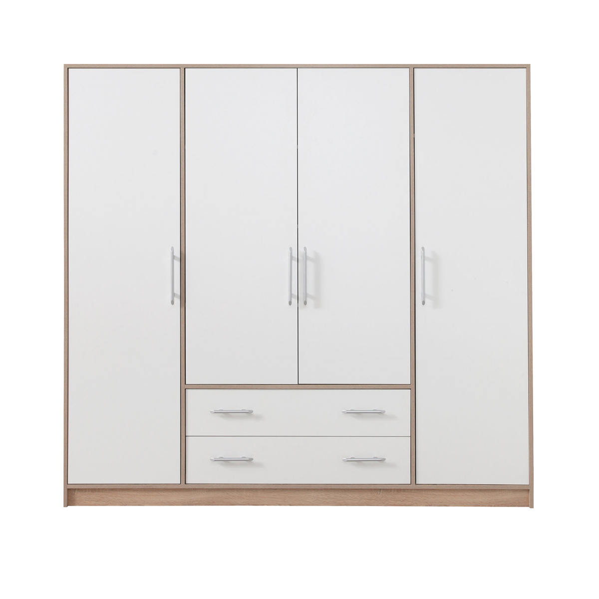 szafa 200 czterodrzwiowa Smart SR1 z szufladami półkami drążkiem