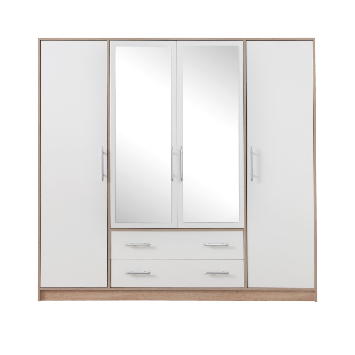 szafa 200 czterodrzwiowa Smart SRL1 z lustrem szufladami półkami