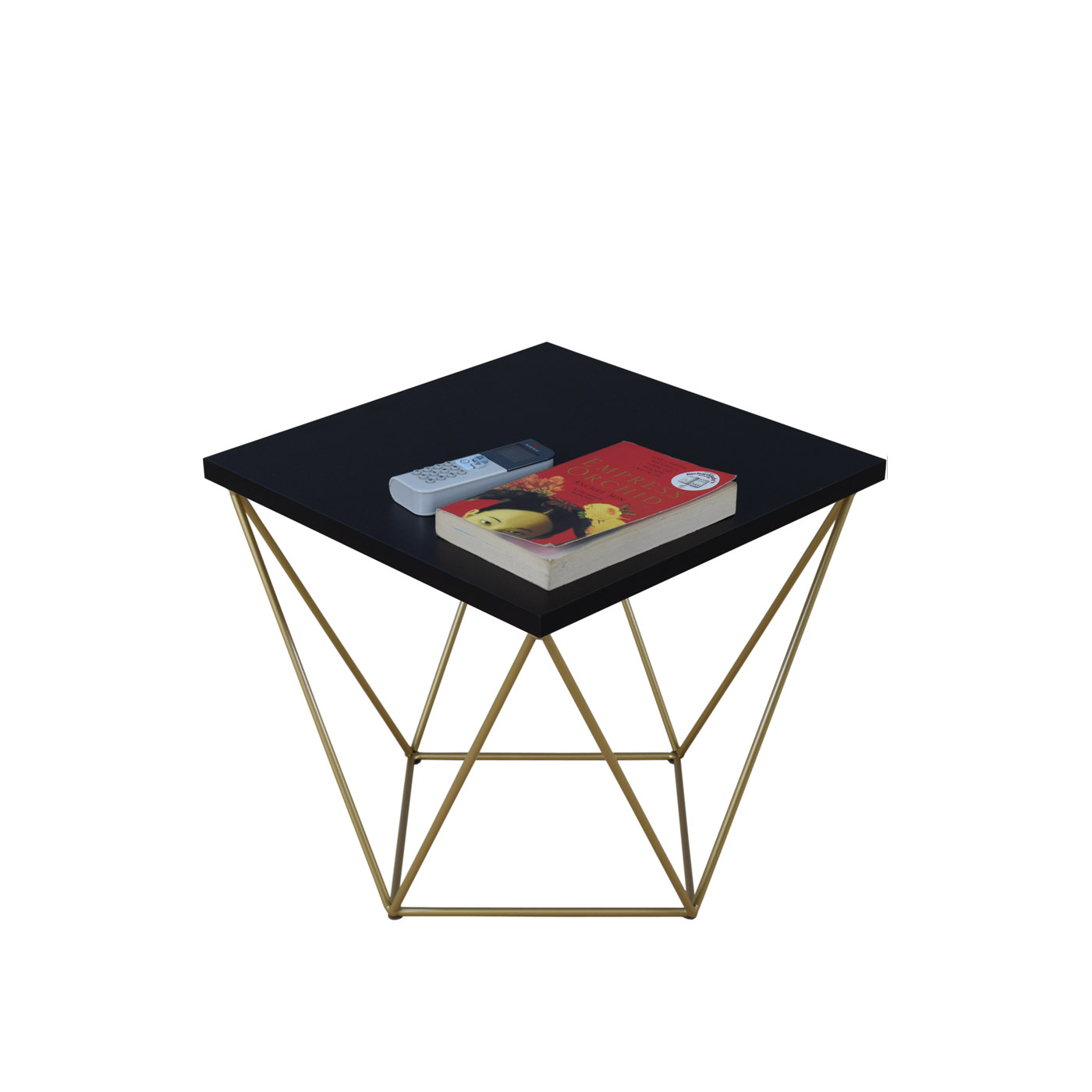 stolik 40 mały nowoczesny kawowy K2 400x400 z drutu ława mała złota