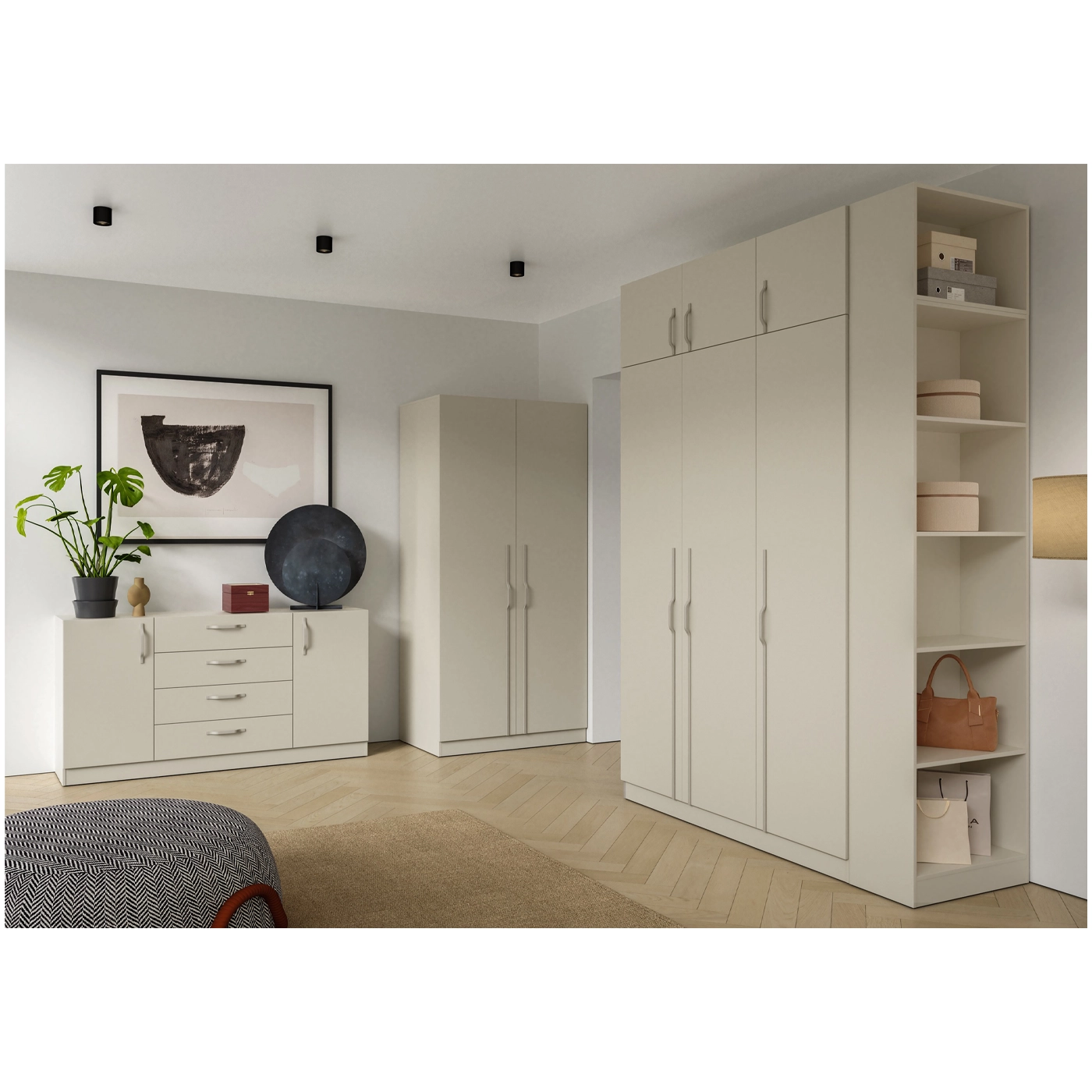 zestaw Braga Z5M szafa z nadstawką komoda do sypialni pokoju garderoby