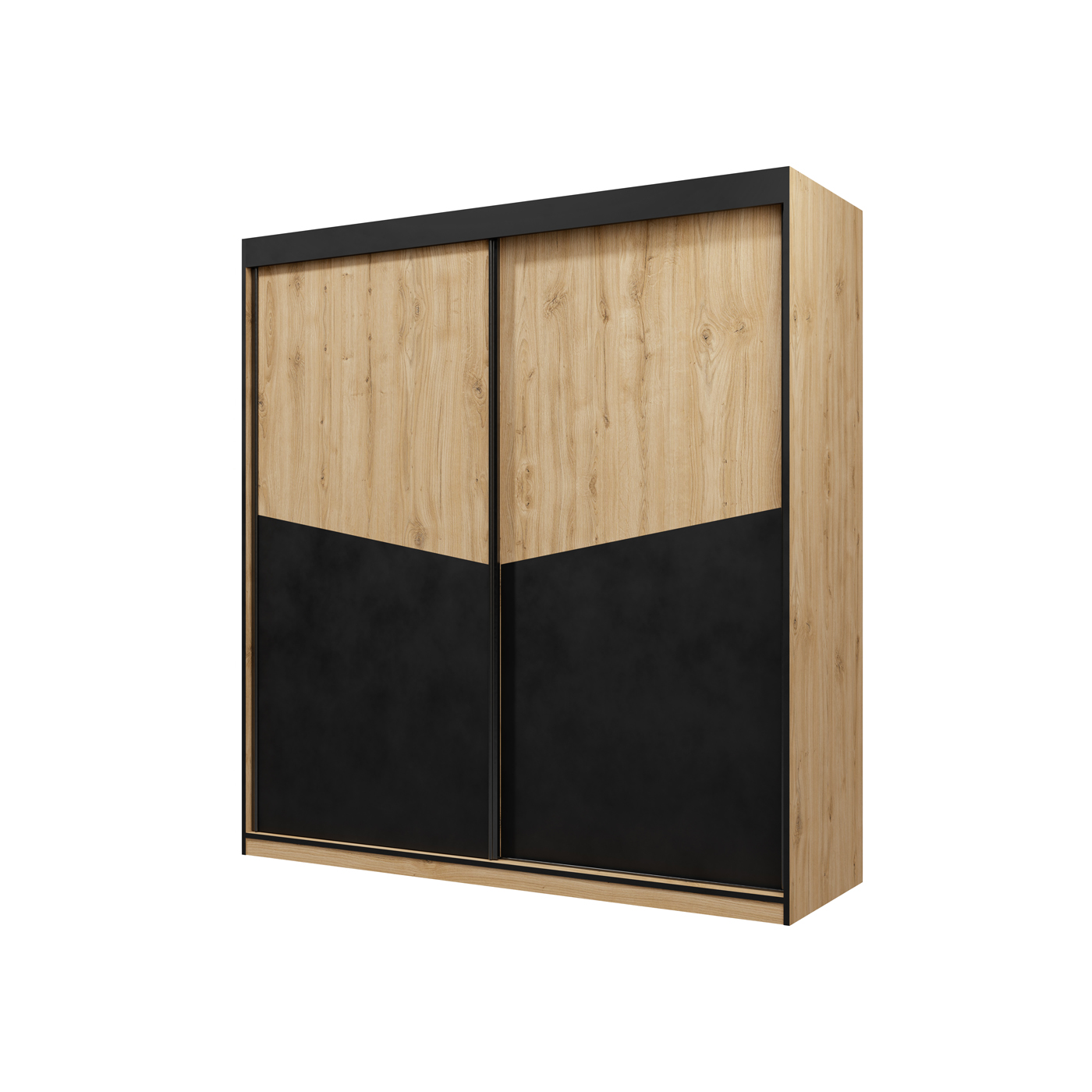 szafa 200 przesuwna Aston 01 z półkami drążkiem garderoba