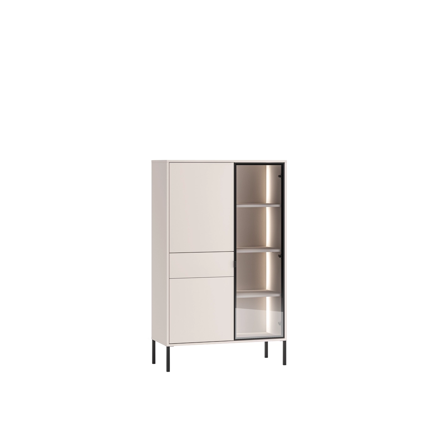 witryna 92 dwudrzwiowa Barnee 01 szafka komoda wysoka przeszklona