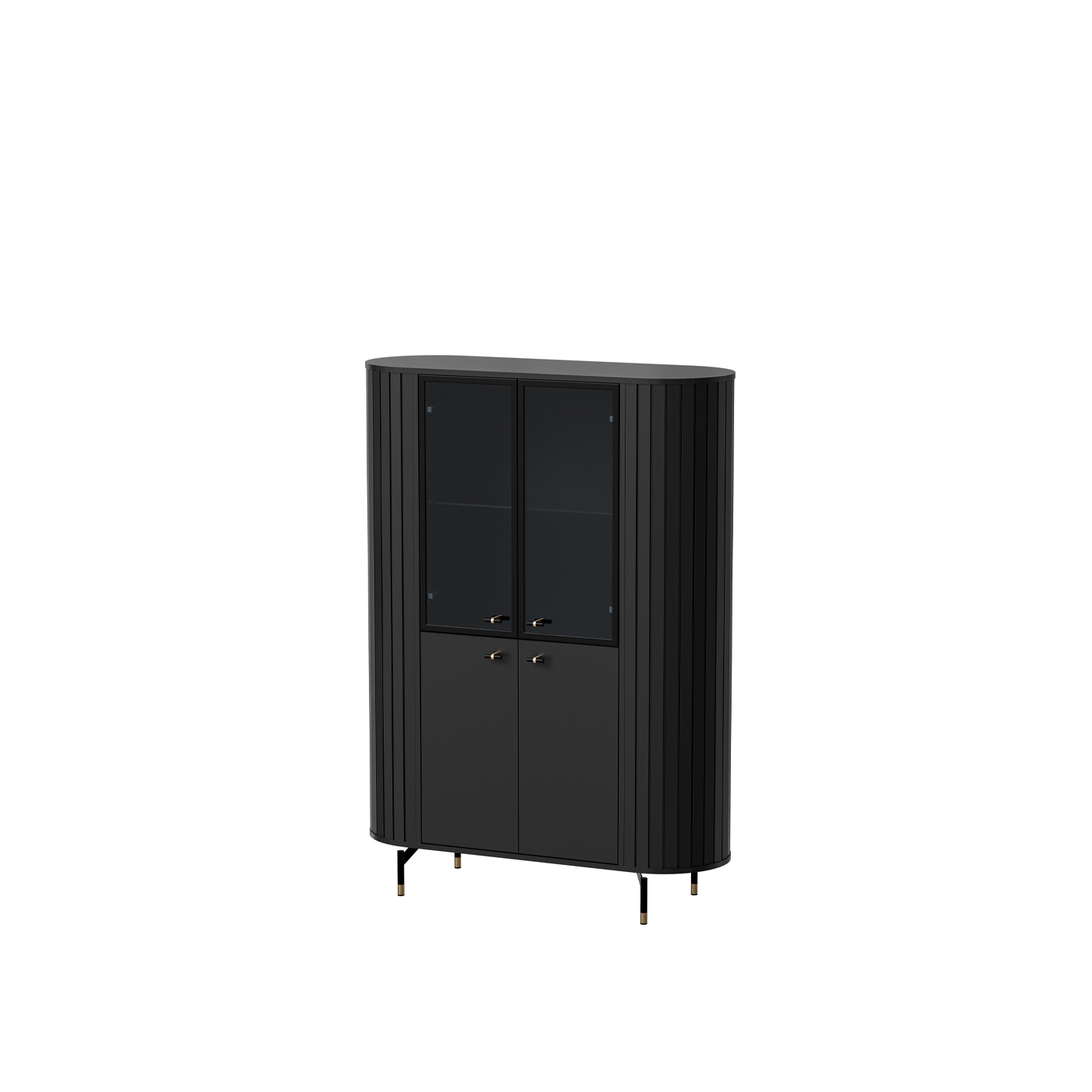 witryna 112,3 zaokrąglona Zante 01 z szybą szafka wysoka komoda