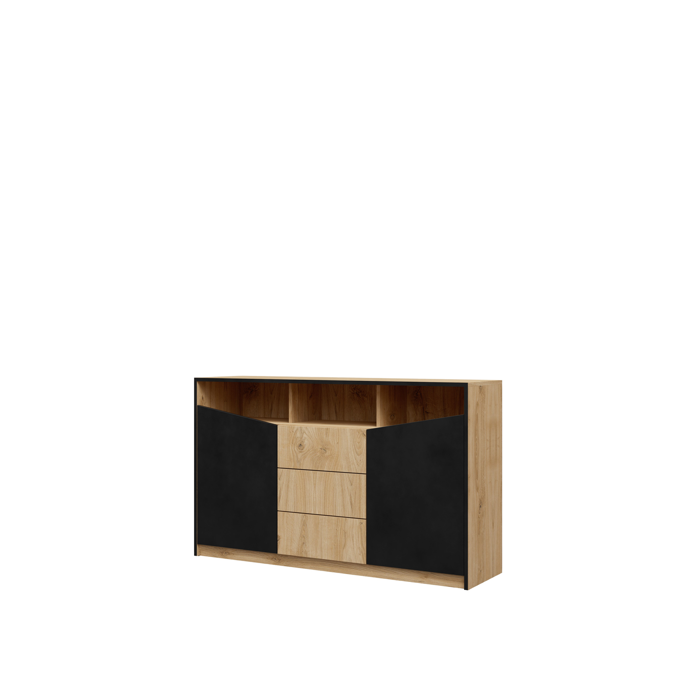 komoda 150 z szufladami półkami Aston 03 duża szeroka szafka