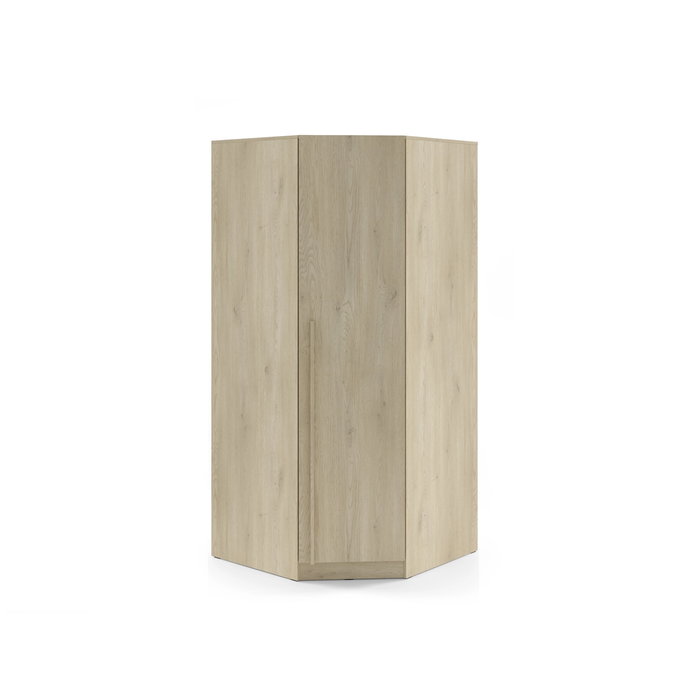 szafa 95 narożna ubraniowa Braga 04 z półkami drążkami rogowa