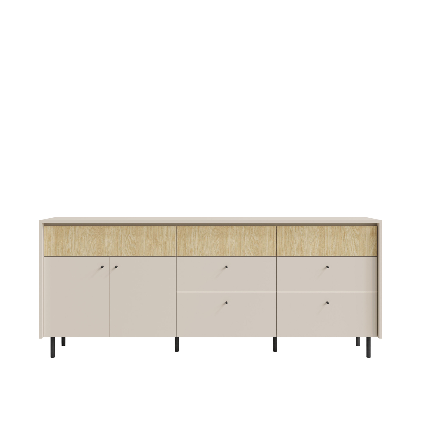 komoda 203 ,5 duża szeroka Malta 05 szafka z szufladami półkami