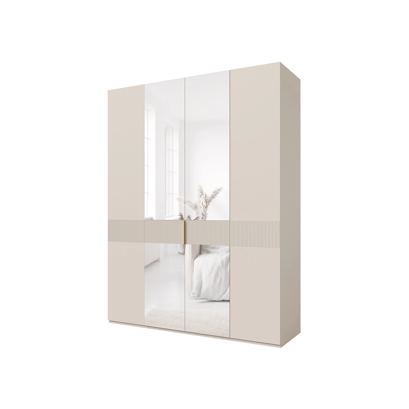 szafa 180 wysoka duża Soreno z lustrem szuflady półki elegancka frezowana