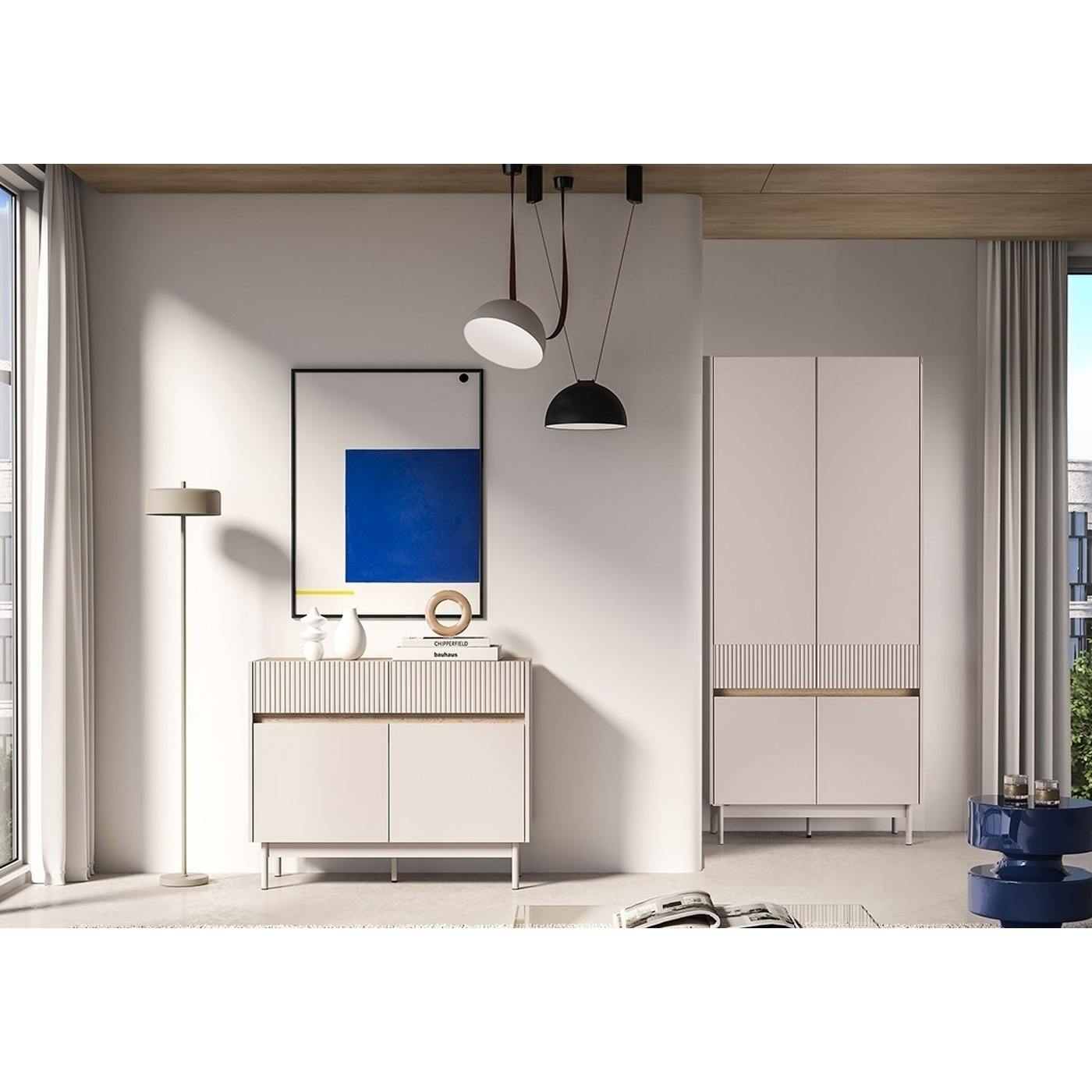 zestaw komoda szafa Dunea 6 kaszmir do pokoju sypialni korytarza