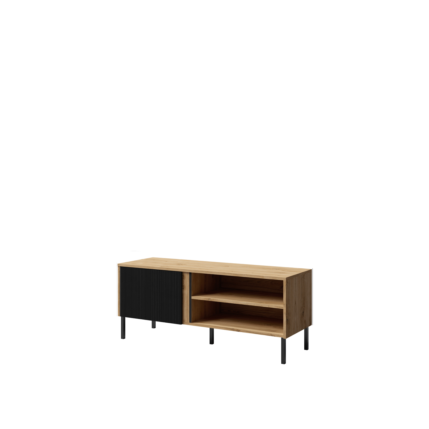 szafka 120 rtv pod telewizor Mia 07 ryflowana loft stolik na nóżkach