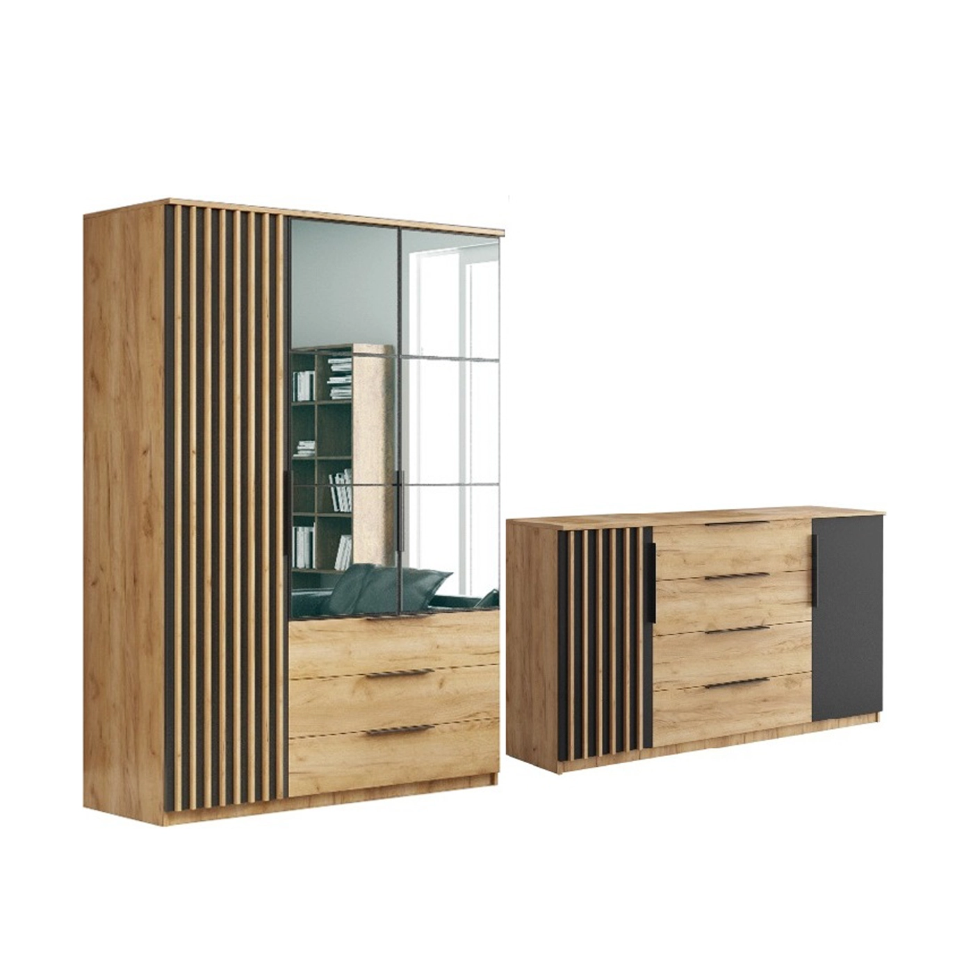 zestaw 310 szafa komoda Sorento 7 komplet do sypialni salonu korytarza