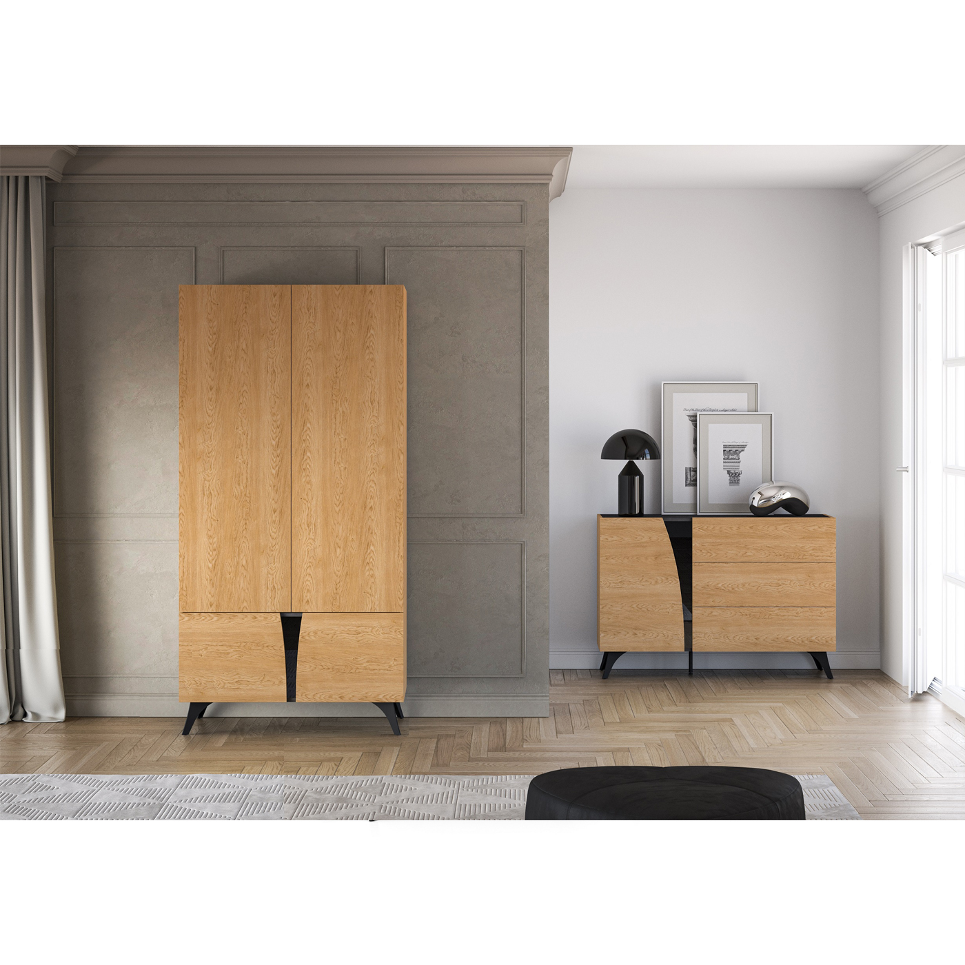 zestaw komplet Toscania 5 komoda szafa do pokoju sypialni korytarza