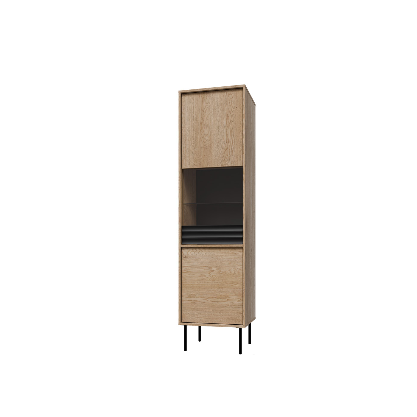 witryna 50 ,9 na nóżkach Ardila 02 nowoczesny słupek przeszklony regał