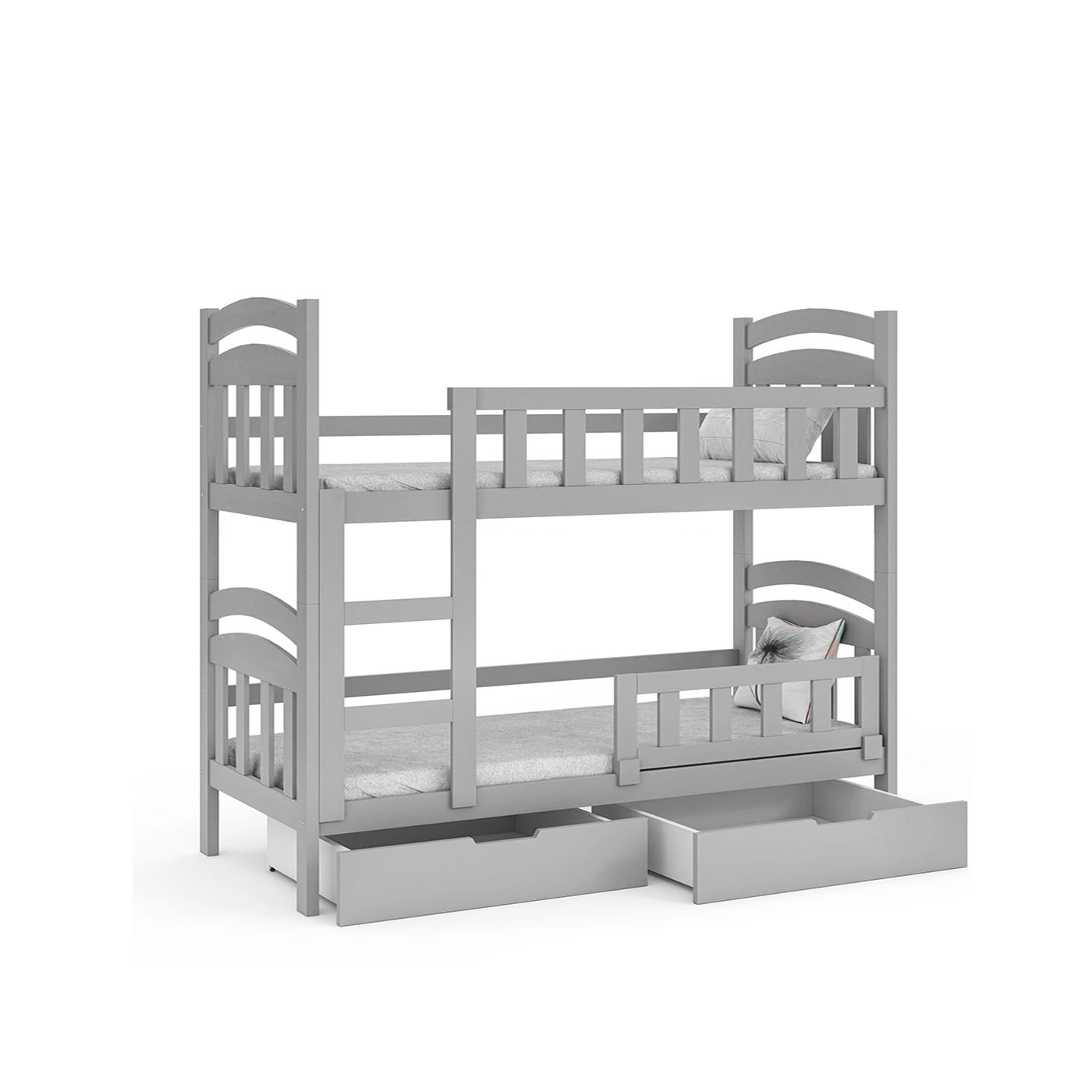 łóżko 75x180 piętrowe Damian 2os z materacami 180 x 75 dla rodzeństwa