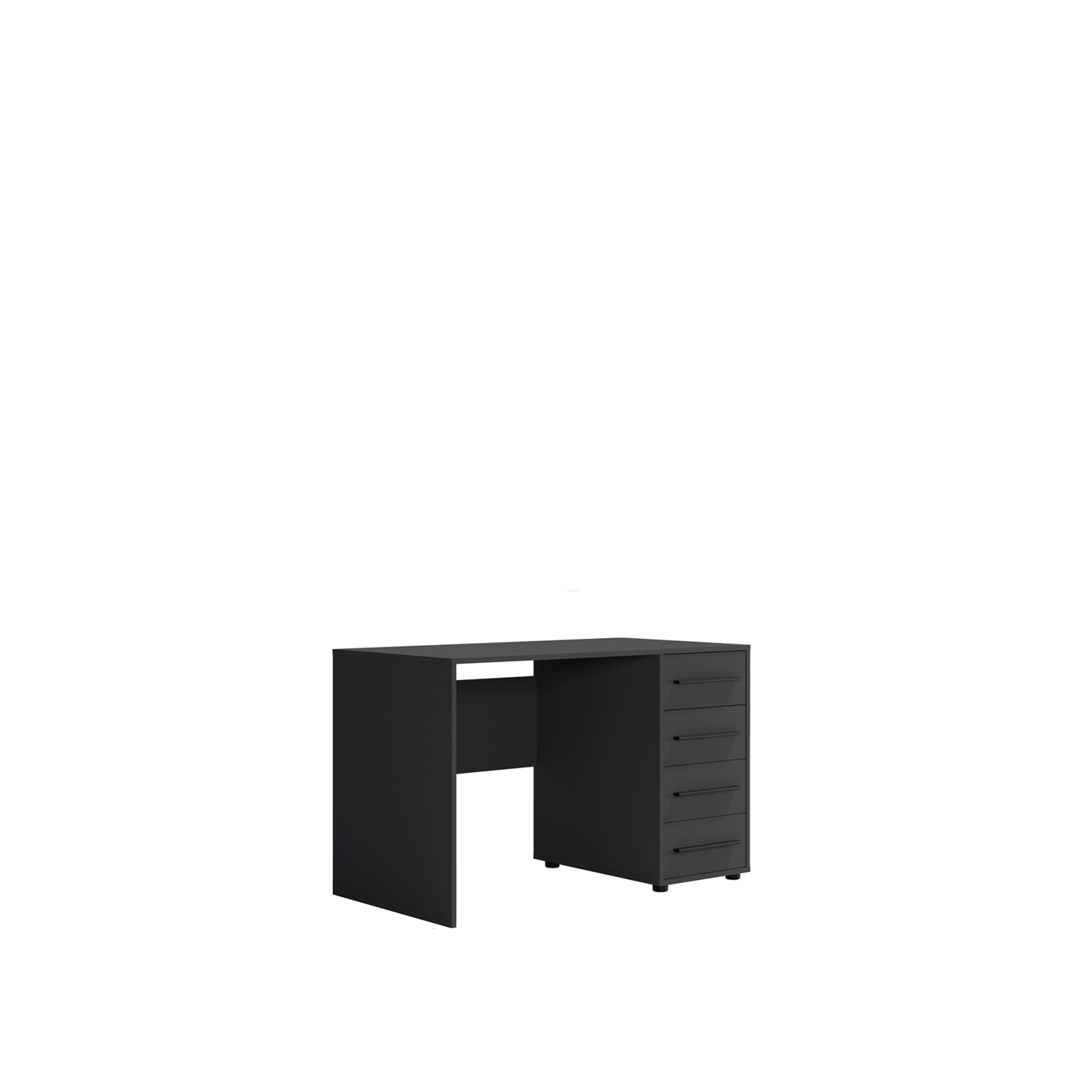 biurko 120 z szufladami Maxione 01 do nauki pracy praktyczne czarne