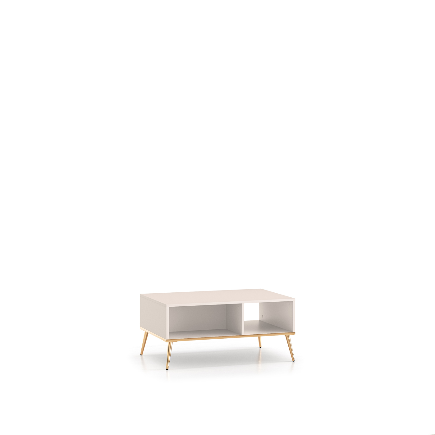 ława 90 kawowa nowoczesna Selgin 07 stolik na nóżkach kremowy