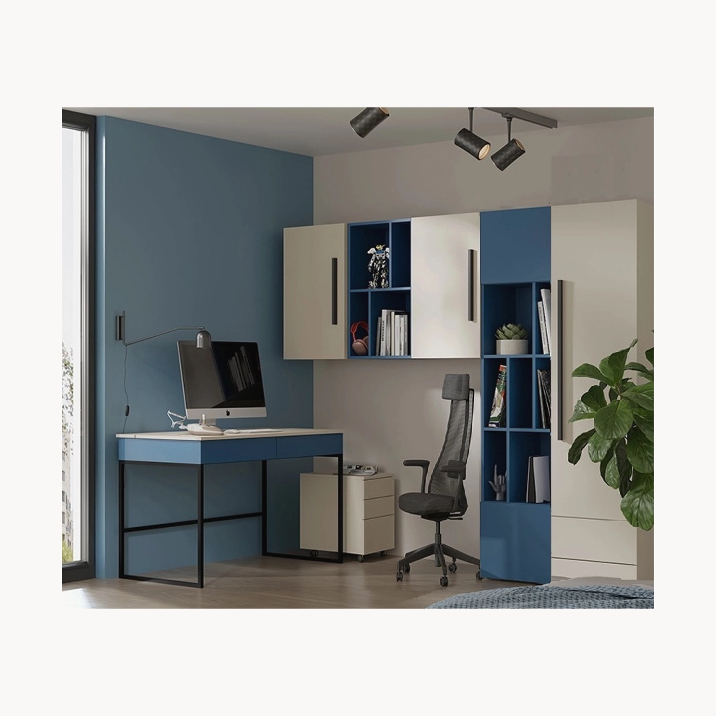 zestaw Lorin 10 nowoczesna meblościanka z biurkiem młodzieżowa