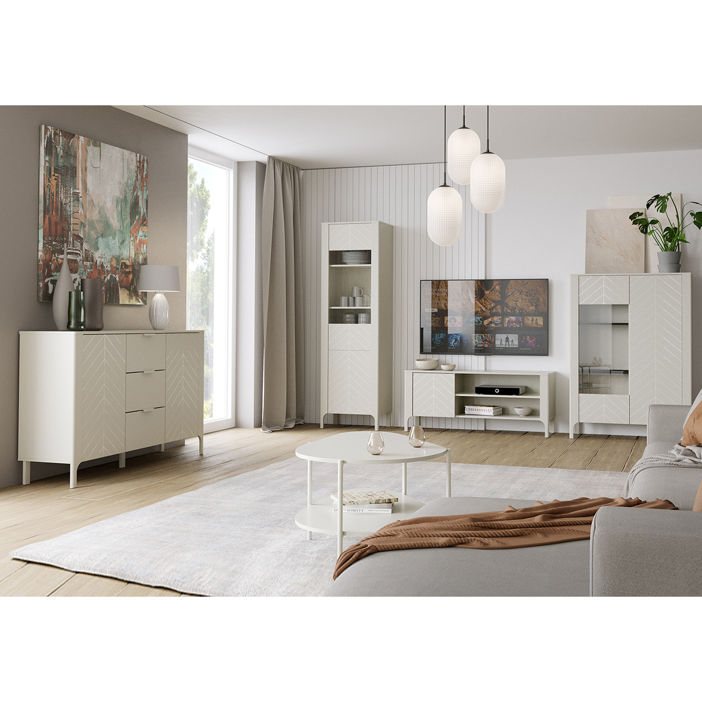 zestaw mebli nowoczesnych Malumi 2 komplet kaszmir do pokoju