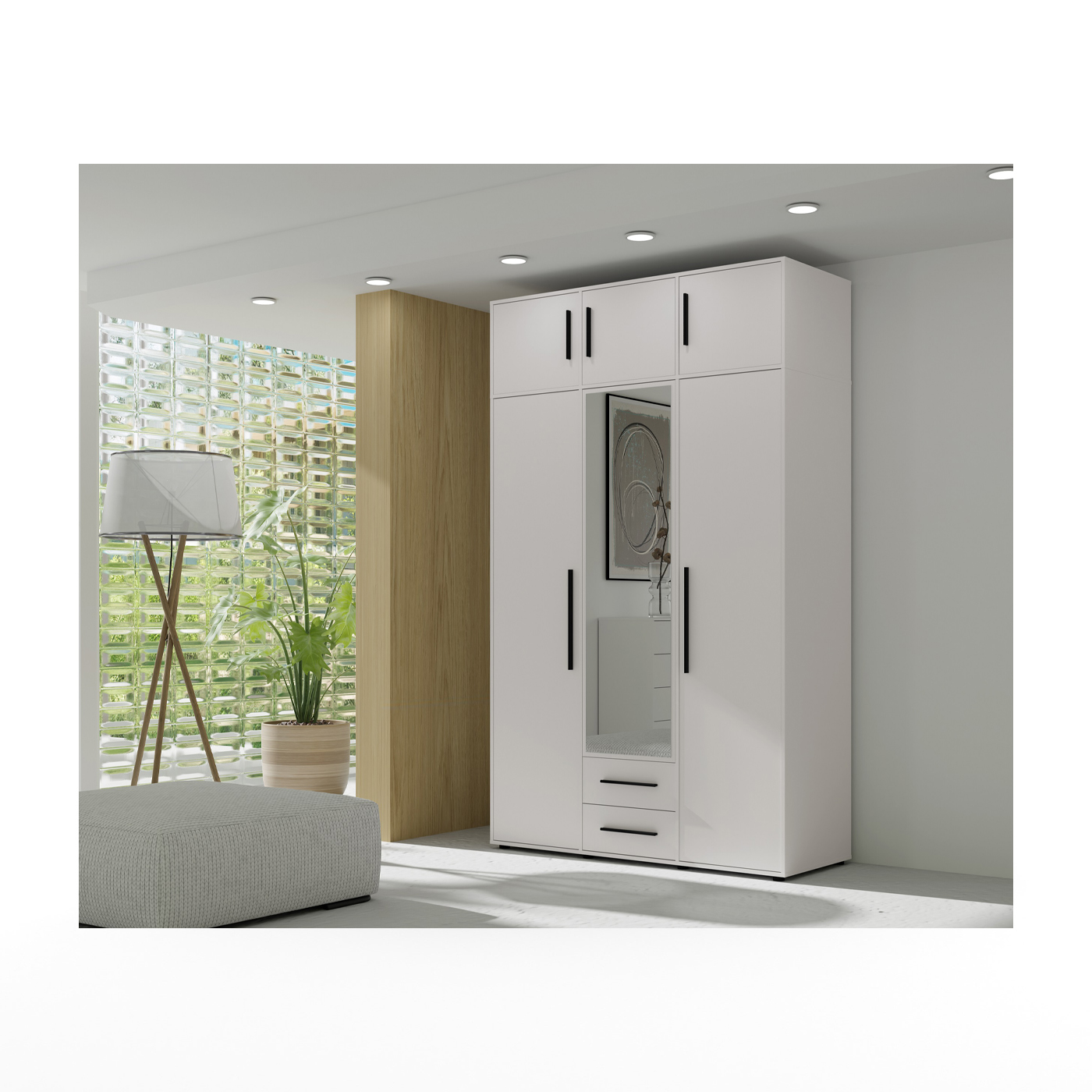 szafa 150 wysoka 248 ,2 Maxione 05/12 z lustrem szufladami półkami