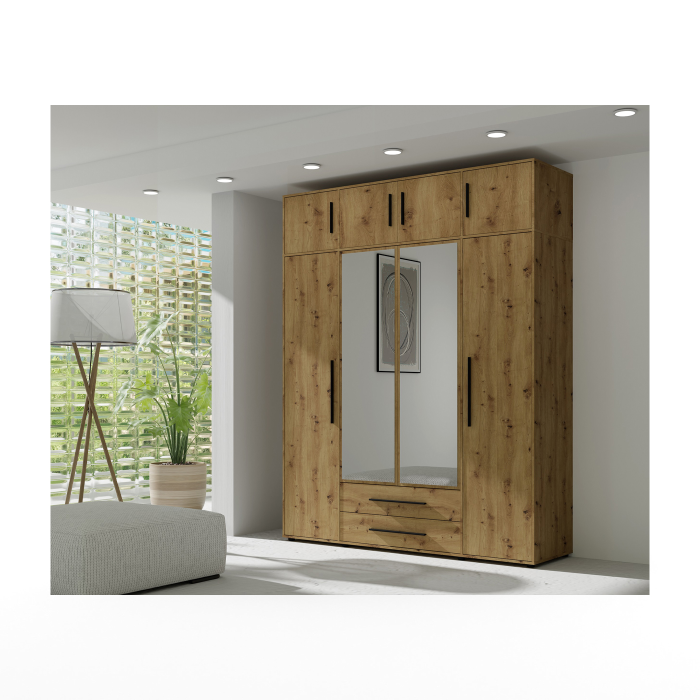 szafa 197 ,6 duża wysoka 248 ,2 Maxione 06/13 z lustrem nadstawką