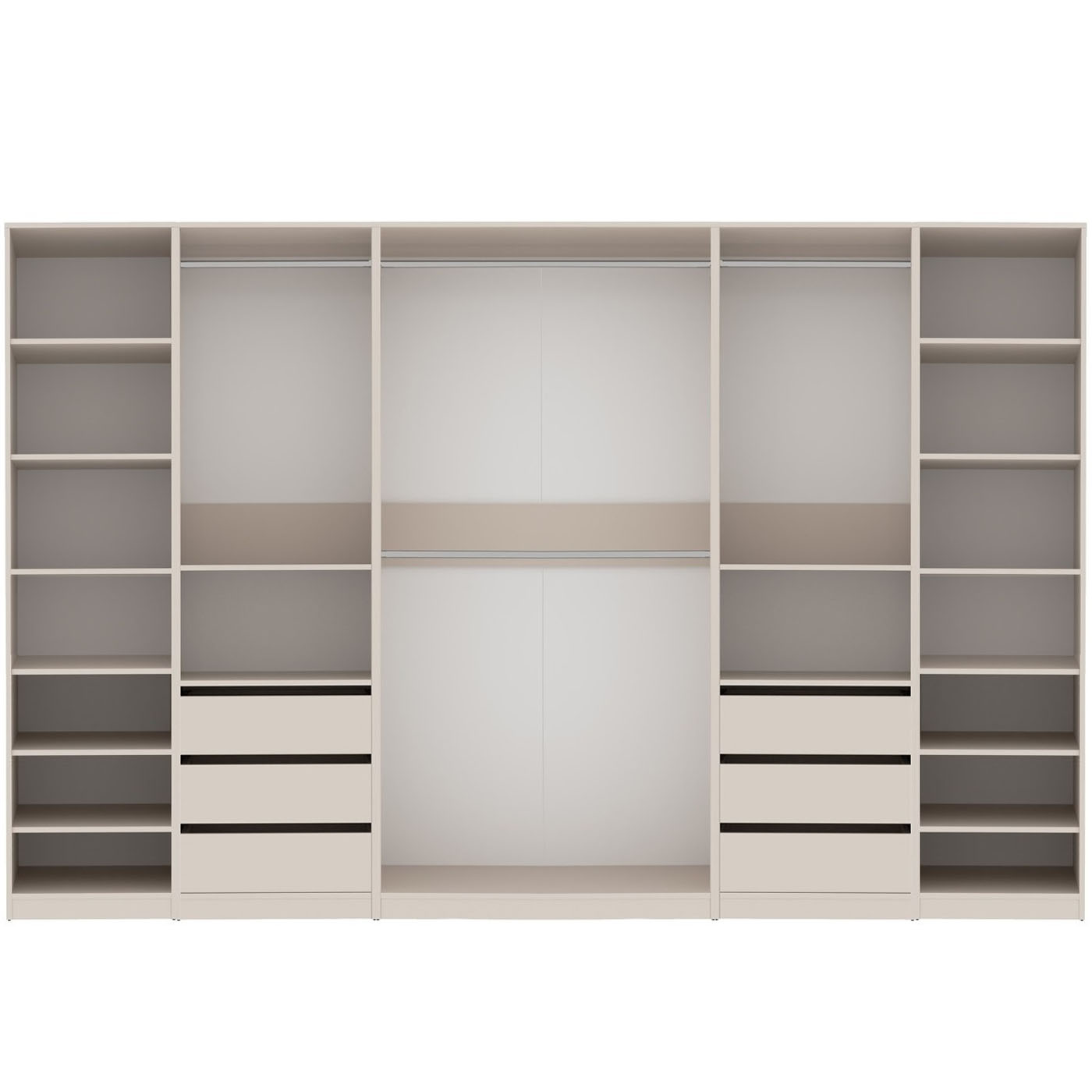 szafa 210 - 161 - 320 zestaw szaf Tres U prosta narożna garderoba