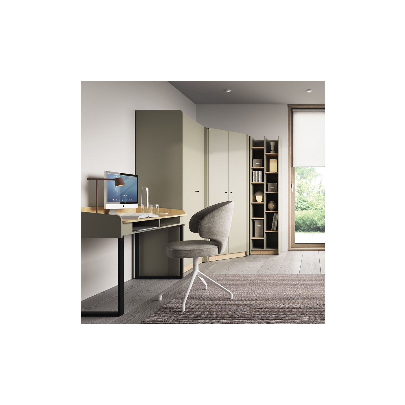 zestaw nowoczesne meble Alessio B ucznia młodzieży biurko szafa regał