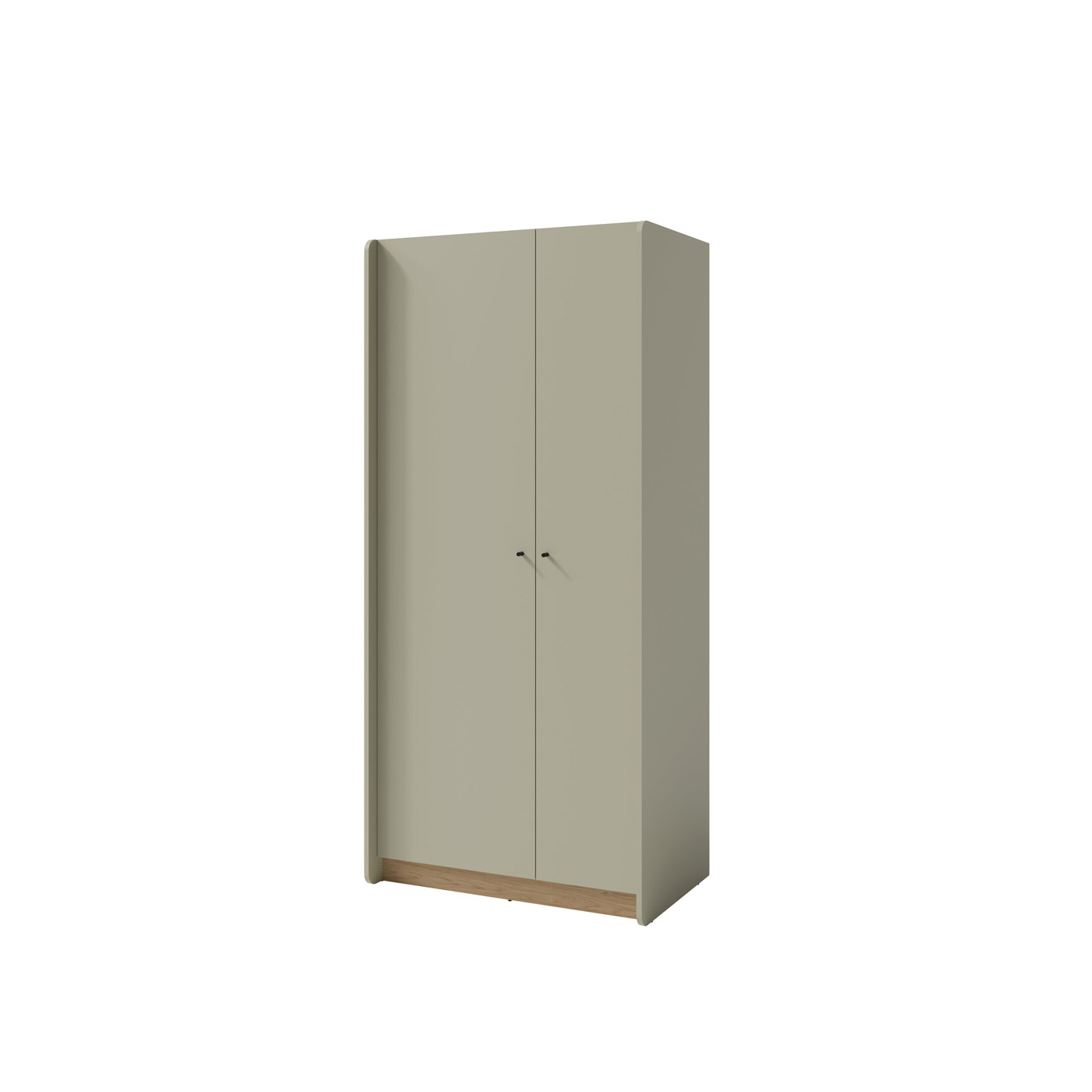 szafa 90 dwudrzwiowa Alessio 03 uchylna z półkami drążkiem zielona