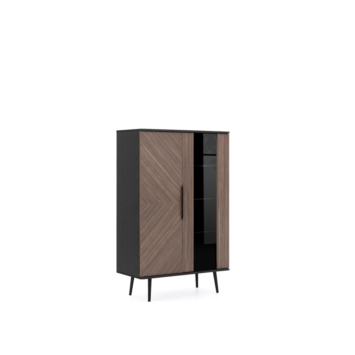 witryna 90 Pinelli 05 szafka komoda wysoka przeszklona z szybą