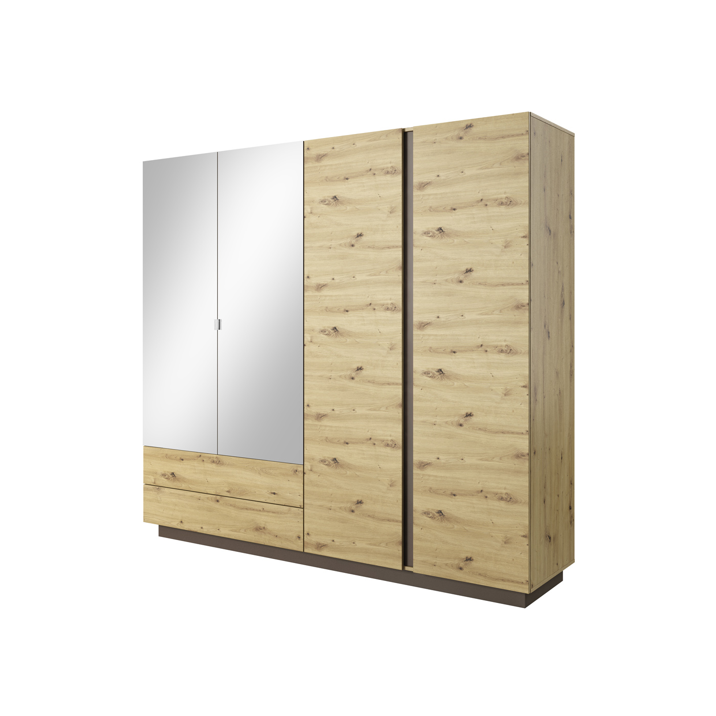 Szafa 4-drzwiowa Arco L 220 z lustrem dąb artisan
