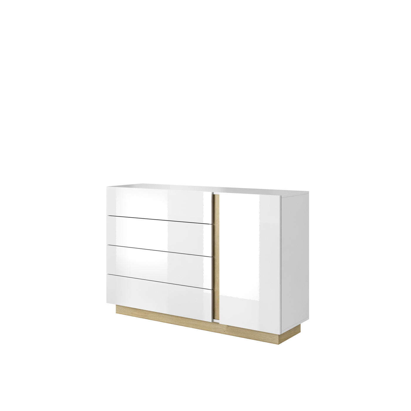 Komoda Arco M biały połysk